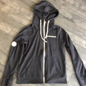 Pure Barre zippered hoodie, gray, large